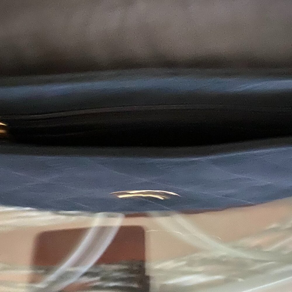 MICHAEL Michael Kors Black/Gold Trim Suede 2-Way Shoulder Bag - Picture 7 of 8